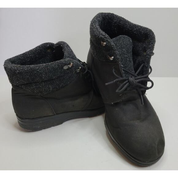 TOE WARMERS Black Textile Trek Waterproof Boots T00814 Lined  8.5WW Canada Women - Picture 3 of 8